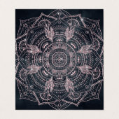 Elegant Roos Gold Mandala Grey Nebula Design Visitekaartjes (Buitenkant ongevouwen)