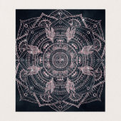 Elegant Roos Gold Mandala Grey Nebula Design Visitekaartjes (Binnenkant ongevouwen)