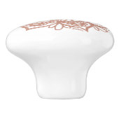 Elegant Roos Gold Mandala Keramische Knop (Zijkant)