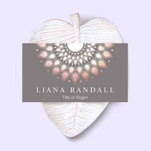Elegant Roos Gold Mandala Visitekaartje