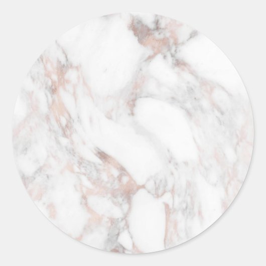 Elegant Roos Gold Marble Blank Sjabloon Ronde Sticker (Voorkant)