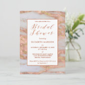 Elegant Roos Gold Marble Script Vrijgezellenfeest Kaart (Staand voorkant)