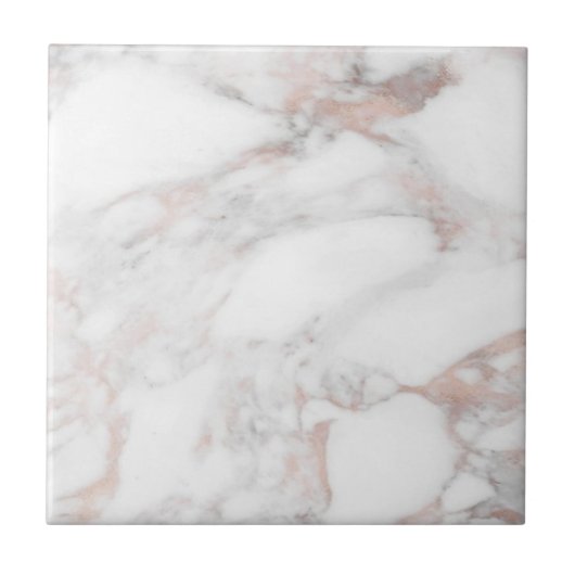 Elegant Roos Gold Marble Sjabloon Tegeltje (Voorkant)