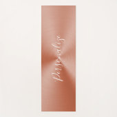 Elegant Roos Gold Metallic Personalized Zen Yogamat (Voorkant)