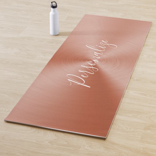 Elegant Roos Gold Metallic Personalized Zen Yogamat (In situ)