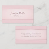 Elegant Roos Gold Modern Handgeschreven Script Tre Visitekaartje (Voorkant / Achterkant)