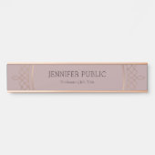 Elegant Roos Gold Modern Simple Sjabloon Top Deurbordje (Voorkant)