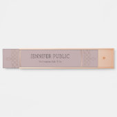 Elegant Roos Gold Modern Simple Sjabloon Top Deurbordje (Voorkant)