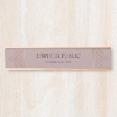 Elegant Roos Gold Modern Simple Sjabloon Top Deurbordje (Voorkant)