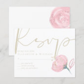 Elegant Roos Gold Modern Wedding Sparkle (Voorkant / Achterkant)