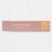 Elegant Roos Gold Moderne professionele Sjabloon Deurbordje (Voorkant)