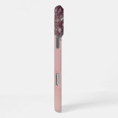 Elegant Roos Gold Monogram iPhone Hoesje (Rechterkant)