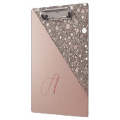 Elegant Roos Gold Monogram Klembord (Links)