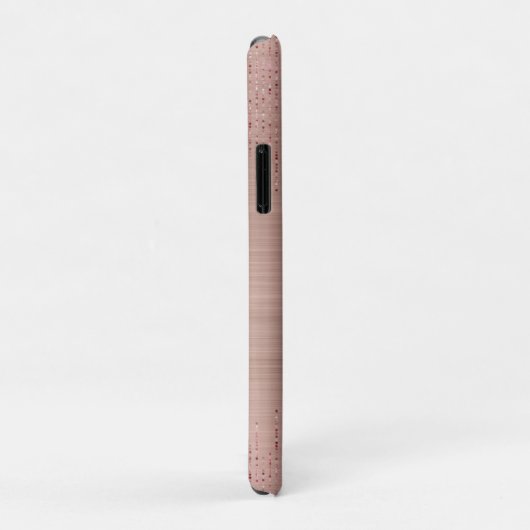 Elegant Roos Gold Monogram Sparkle Case-Mate iPhone Case (Achterkant/rechts)