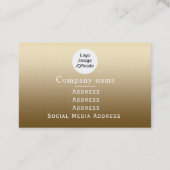 Elegant Roos Gold Monogram Visitekaartje (Achterkant)