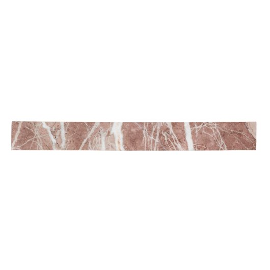 Elegant Roos Gold | Monogram witte marmer Lint (Voorkant)