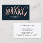 Elegant Roos Gold & Navy Visitekaartje (Voorkant / Achterkant)