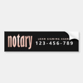 Elegant Roos Gold Notary Loans Agent Bumpersticker (Voorkant)