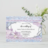 Elegant  Roos Gold Paarse Luxury Wedding Kaart (Staand voorkant)