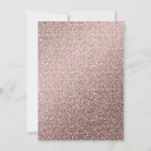 Elegant Roos Gold Pink Marble & Glitter Wedding Kaart (Achterkant)