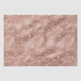 Elegant Roos Gold Polka Dot Metallic Glitter Tissuepapier