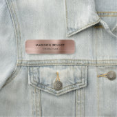 Elegant Roos Gold Professional Business Naamplaatje (In situ)