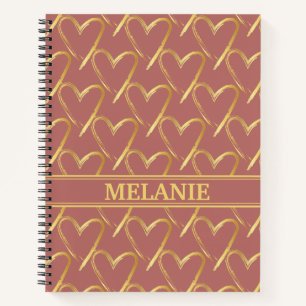 Elegant Roos Gold Professionele gepersonaliseerde  Notitieboek