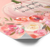 Elegant Roos Gold Pumpkin Baby shower Poster (Hoek)