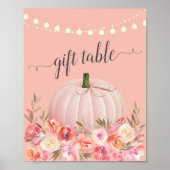 Elegant Roos Gold Pumpkin-schoeisel Gift-tafel Poster (Voorkant)