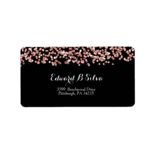Elegant Roos Gold return address label