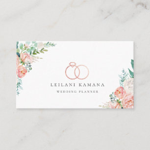 Elegant Roos Gold Rings Floral Visitekaartje