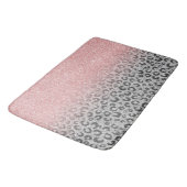 Elegant Roos Gold Silver Glitter Leopard Print Badmat (Gekanteld)