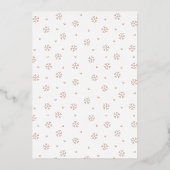 Elegant Roos Gold Snowflake Holiday Folie Uitnodiging (Achterkant)