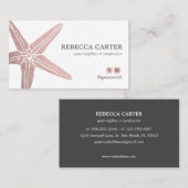 Elegant ROOS Gold Tropical Starfish Beach Coasta Visitekaartje (Voorkant / Achterkant)
