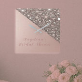 Elegant Roos Gold Vrijgezellenfeest Vierkante Klok