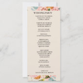 Elegant Roos Gold Waterverf Wedding Program (Achterkant)
