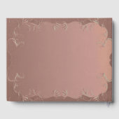 Elegant Roos Gold Wedding Gastenboek (Achterkant)