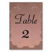 Elegant Roos Gold Wedding ReceptionTable Kaart (Achterkant)