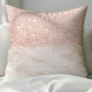Elegant Roos Goud Blush Roze Marmer Kussen