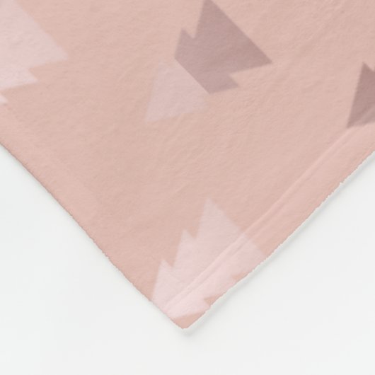 Elegant roos goud en roze kerstboomstructuur fleece deken (Hoek)