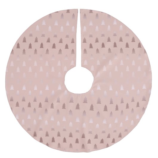 Elegant roos goud en roze kerstboomstructuur kerstboom rok (Voorkant)