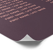 Elegant roos goud folie tropische bladeren romanti poster (Hoek)