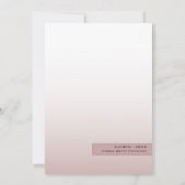 Elegant Roos Goud & Foto Opslaan van de Datum Save The Date (Achterkant)