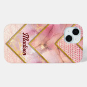 Elegant roos goud girly geometrisch Case-Mate iPhone case (Achterkant (horizontaal))