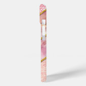 Elegant roos goud girly geometrisch Case-Mate iPhone case (Achterkant / Links)