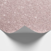 elegant roos goud glitter cadeaupapier (Hoek)