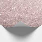 elegant roos goud glitter cadeaupapier (Hoek)