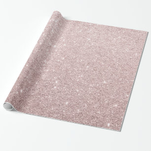 elegant roos goud glitter cadeaupapier