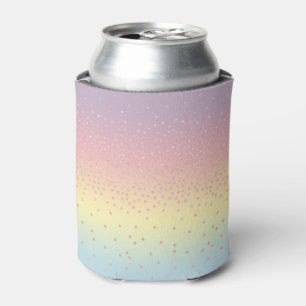 Elegant roos goud glitter confetti stippen gradië blikjeskoeler