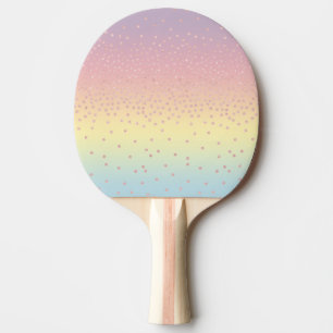 Elegant roos goud glitter confetti stippen gradië tafeltennisbatje